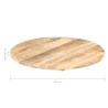Dessus de table Bois de manguier solide Rond 15-16 mm 70 cm 553122553122
