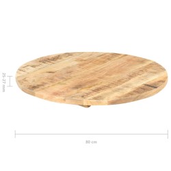 Dessus de table Bois de manguier solide Rond 25-27 mm 80 cm 553136553136