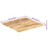 Dessus de table Bois de manguier solide 15-16 mm 60x60 cm 553137553137