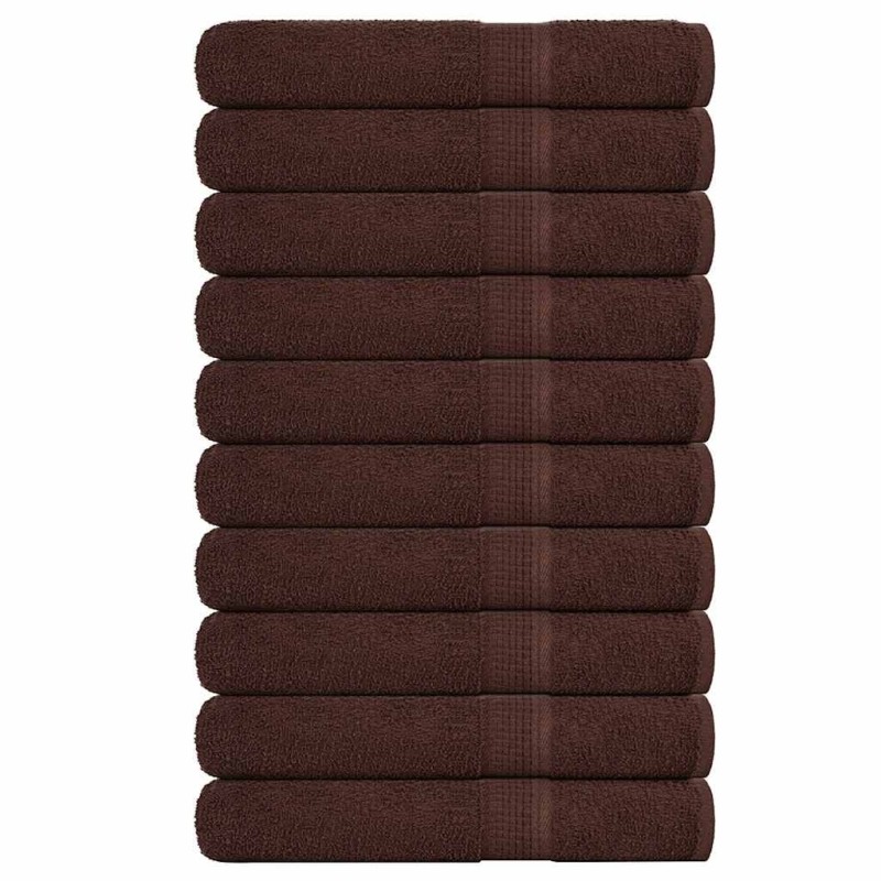 Serviettes de sauna FROGN 10 pcs marron 80x200 cm 360 g/m² 553146553146