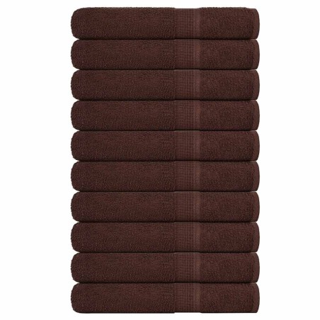 Serviettes de sauna FROGN 10 pcs marron 80x200 cm 360 g/m² 553146553146