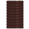 Serviettes de sauna FROGN 10 pcs marron 80x200 cm 360 g/m² 553146553146