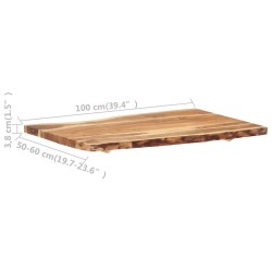 Dessus de table Bois d'acacia massif 100x(50-60)x3,8 cm 553149553149