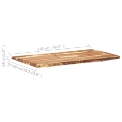 Dessus de table Bois d'acacia massif 118x(50-60)x3,8 cm 553150553150