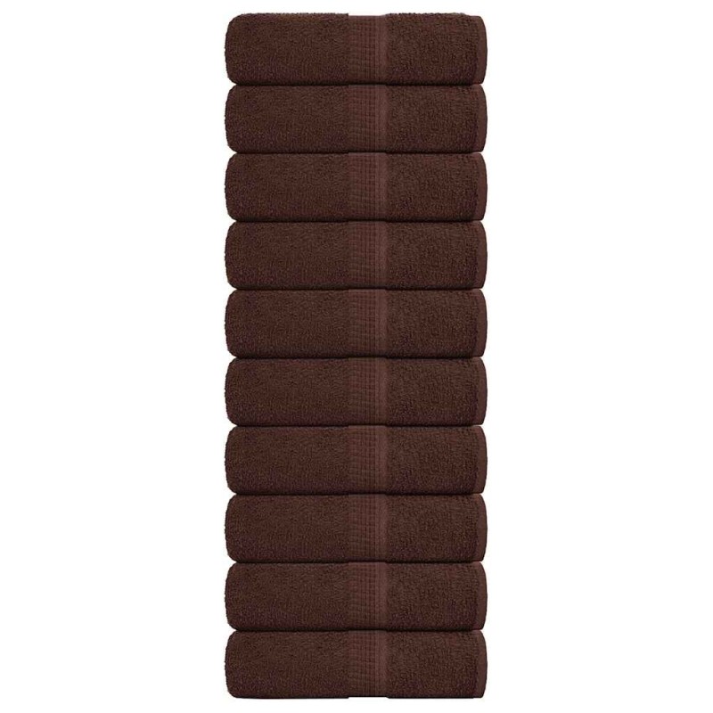 Serviettes d'invité FROGN 10 pcs marron 30x50 cm 360 g/m² 553153553153