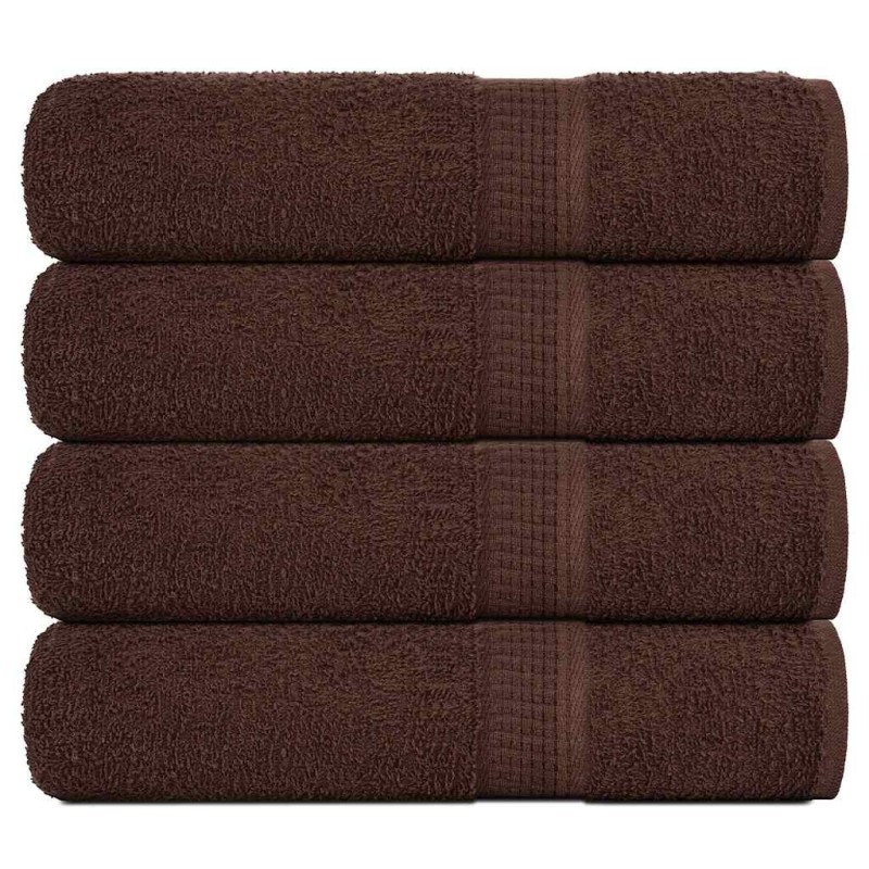 Serviettes de bain FROGN 4 pcs marron 100x150 cm 360 g/m² 553157553157