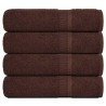 Serviettes de bain FROGN 4 pcs marron 100x150 cm 360 g/m² 553157553157