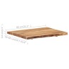 Dessus de table Bois d'acacia massif 80x(50-60)x3,8 cm 553164553164