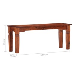 Banc 110 cm Bois d'acacia solide 553168553168