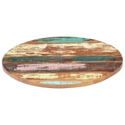 Dessus de table rond 50 cm 25-27 mm Bois de récupération solide 553171553171