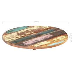 Dessus de table rond 50 cm 25-27 mm Bois de récupération solide 553171553171