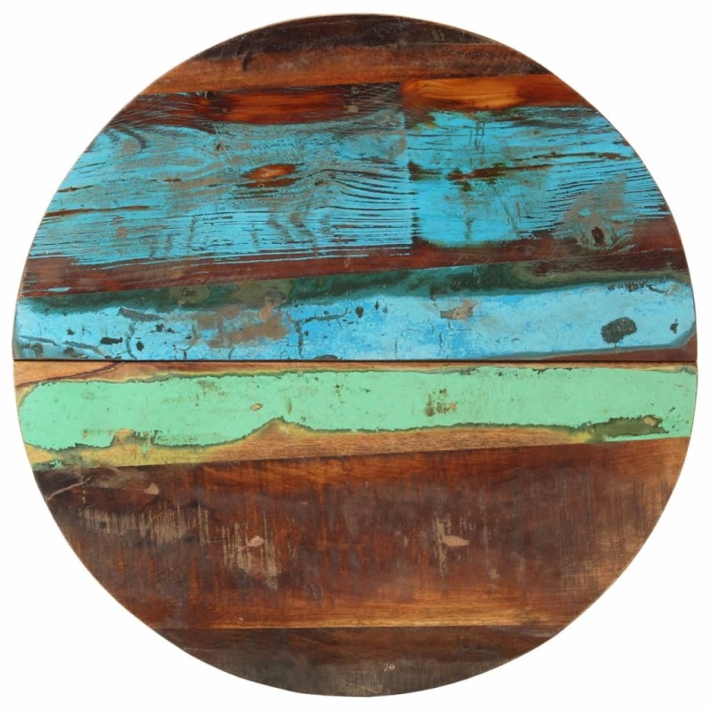 Dessus de table rond 60 cm 25-27 mm Bois de récupération solide 553172553172
