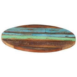 Dessus de table rond 60 cm 25-27 mm Bois de récupération solide 553172553172