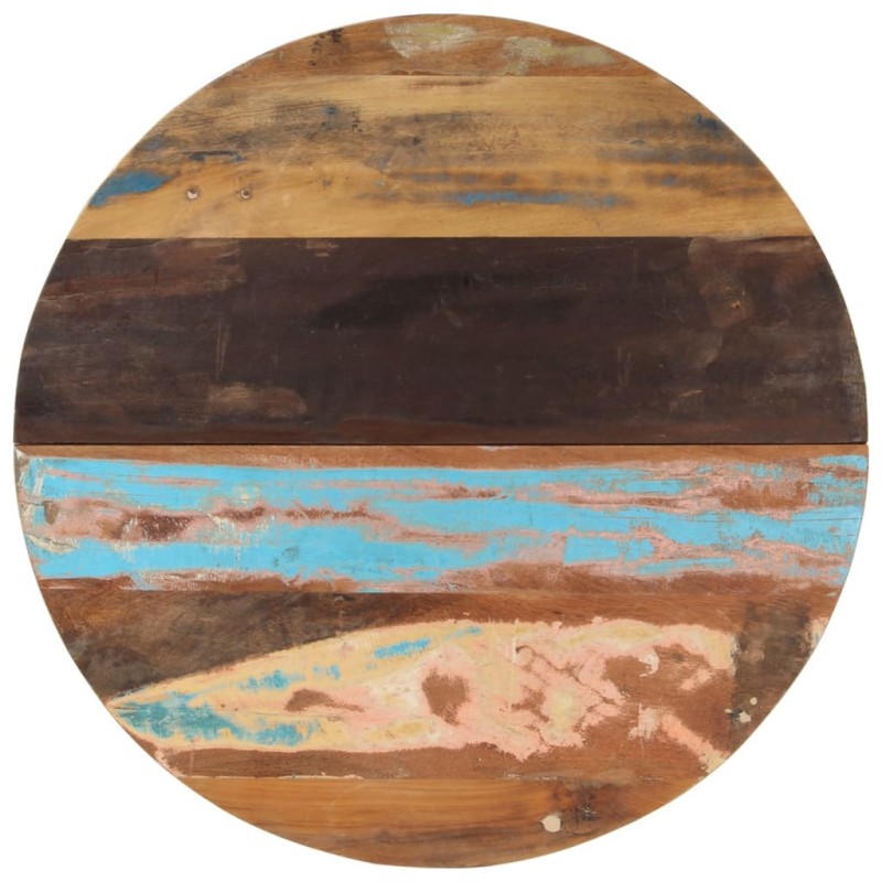 Dessus de table rond 80 cm 25-27 mm Bois de récupération solide 553173553173