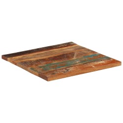 Dessus de table carré 60x60 cm 25-27 mm Bois de récupération 553174553174