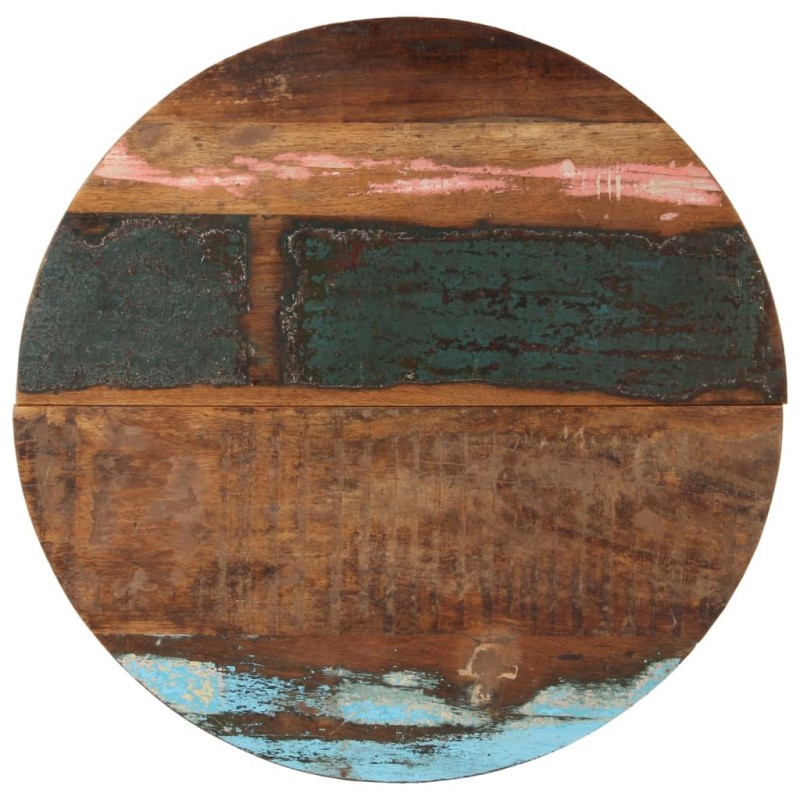 Dessus de table rond 70 cm 25-27 mm Bois de récupération solide 553184553184