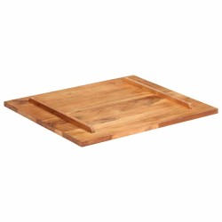 Dessus de table bois massif d'acacia 25-27 mm 70x80 cm 553205553205