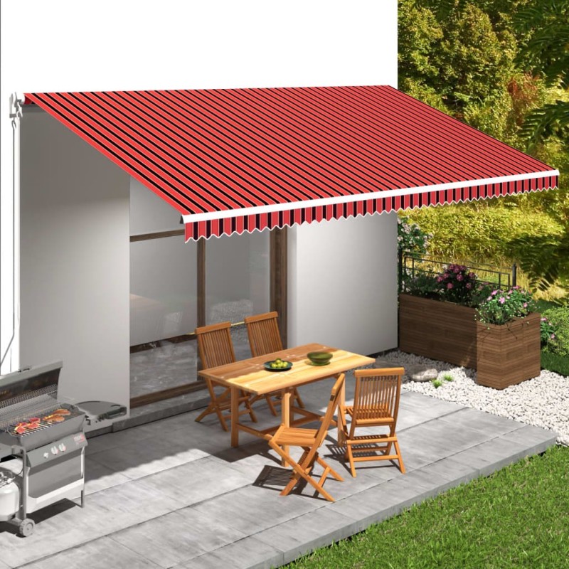 Toile d'auvent Orange et marron 6x3 m 553213553213