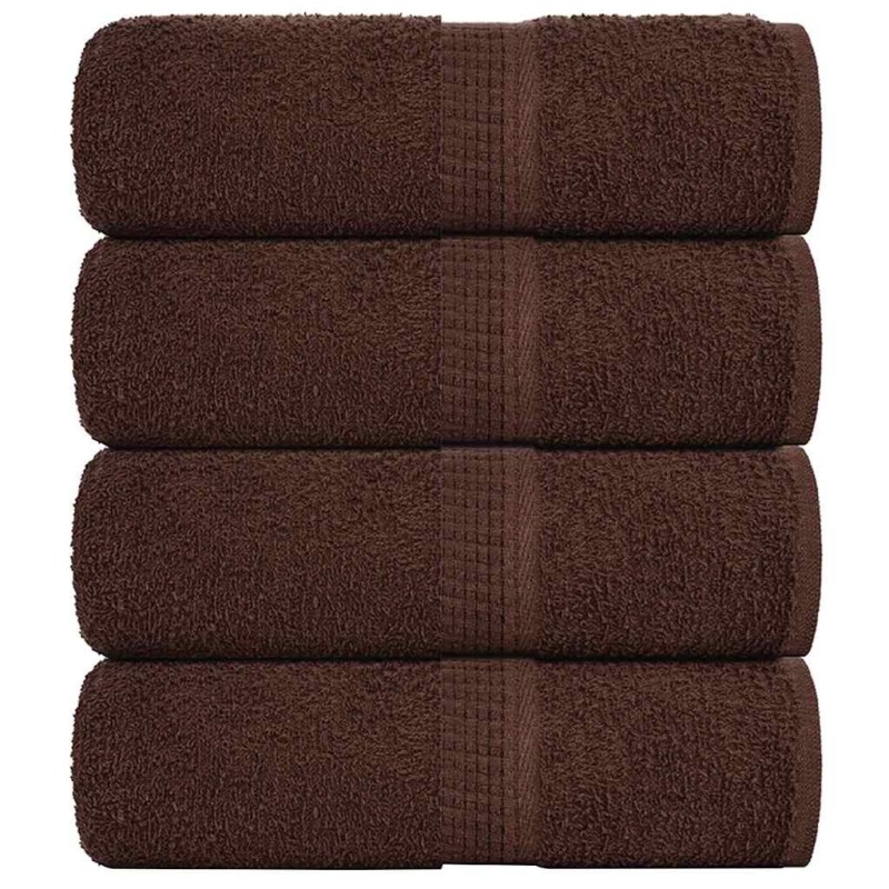 Serviettes d'invité FROGN 4 pcs marron 30x50 cm 360 g/m² 553227553227
