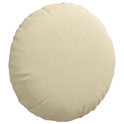 Coussins de siège 2 pcs Crème Ø80 x 29 cm tissu 553232553232