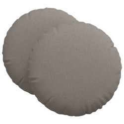 Coussins de siège 2 pcs Taupe Ø80 x 29 cm tissu 553233553233