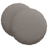 Coussins de siège 2 pcs Taupe Ø80 x 29 cm tissu 553233553233