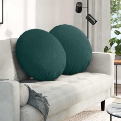 Coussins de siège 2 pcs Vert foncé Ø80 x 29 cm tissu 553234553234