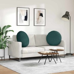 Coussins de siège 2 pcs Vert foncé Ø80 x 29 cm tissu 553234553234