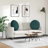Coussins de siège 2 pcs Vert foncé Ø80 x 29 cm tissu 553234553234