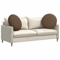 Coussins de siège 2 pcs Marron Ø80 x 29 cm tissu 553235553235