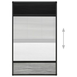 Moustiquaire plissée pour fenêtre Aluminium 80x160 cm et auvent 553236553236