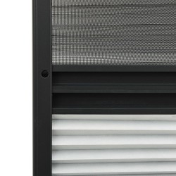 Moustiquaire plissée pour fenêtre Aluminium 80x160 cm et auvent 553236553236