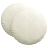 Coussins de siège 2 pcs Crème Ø60 x 21 cm Velours 553239553239