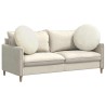 Coussins de siège 2 pcs Crème Ø60 x 21 cm Velours 553239553239
