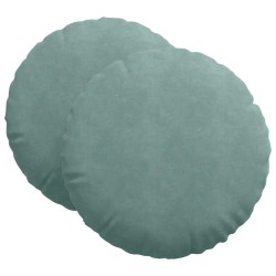 Coussins de siège 2 pcs Vert Mer Ø60 x 21 cm Velours 553241553241