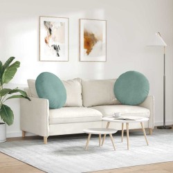 Coussins de siège 2 pcs Vert Mer Ø60 x 21 cm Velours 553241553241