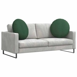 Coussins de siège 2 pcs Vert foncé Ø60 x 21 cm 553243553243