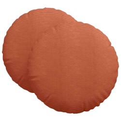 Coussins de siège 2 pcs Rouge orange Ø60 x 21 cm 553246553246