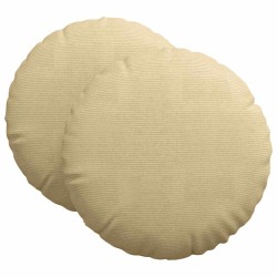 Coussins de siège 2 pcs Vert gris Ø60 x 21 cm 553248553248
