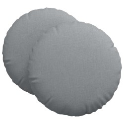 Coussins de siège 2 pcs Gris clair Ø80 x 29 cm tissu 553250553250