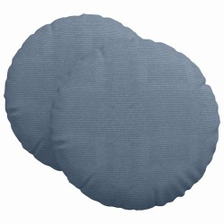 Coussins de siège 2 pcs Bleu Ø60 x 21 cm 553251553251
