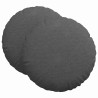 Coussins de siège 2 pcs Gris foncé Ø60 x 21 cm 553252553252