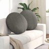 Coussins de siège 2 pcs Gris clair Ø60 x 21 cm 553253553253