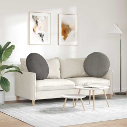 Coussins de siège 2 pcs Gris clair Ø60 x 21 cm 553253553253