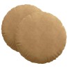 Coussins de siège 2 pcs Marron Ø60 x 21 cm Velours 553255553255