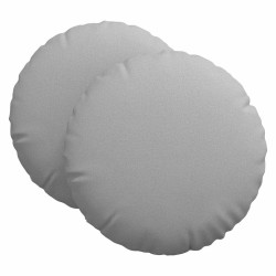 Coussins de siège 2 pcs Gris nuage Ø60 x 21 cm tissu 553256553256