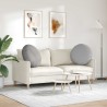 Coussins de siège 2 pcs Gris nuage Ø60 x 21 cm tissu 553256553256