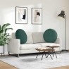 Coussins de siège 2 pcs Vert foncé Ø60 x 21 cm Velours 553258553258