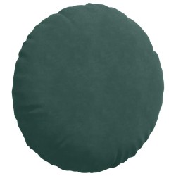 Coussins de siège 2 pcs Vert foncé Ø60 x 21 cm Velours 553258553258