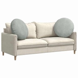 Coussins de siège 2 pcs Gris clair Ø60 x 21 cm Velours 553260553260